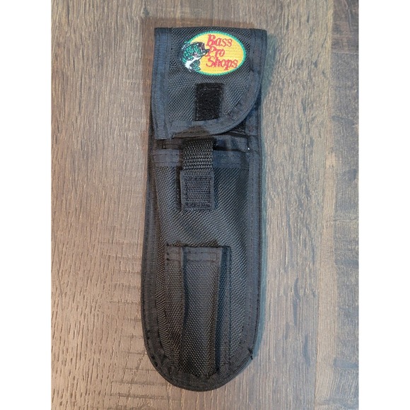 Bass Pro Shops Knife‎ Sheath Case Black Nylon Fishing Hunting Gear - Picture 3 of 4